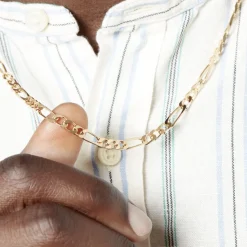 Histoire d'Or Chaîne Bixente Maille Alternee 1/3 Plaqué Or Jaune