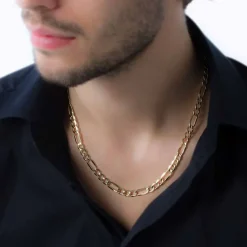 Histoire d'Or Chaîne Cameo Maille Alternee 1/3 Or Jaune