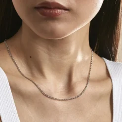 Chaîne Capucin Or Blanc Maille Marine Plate-Histoire d'Or Hot