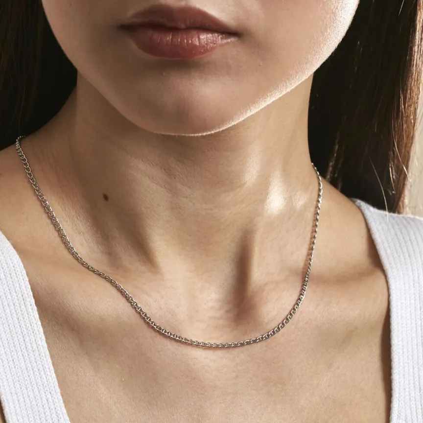 Chaîne Capucin Maille Marine Plate-Histoire d'Or Outlet