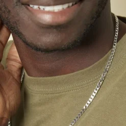 Histoire d'Or Chaîne Casper Maille Gourmette Argent Blanc