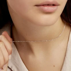 Histoire d'Or Chaîne Claudine Argent Blanc