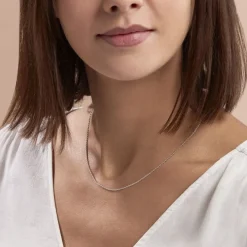 Chaîne Claudine Maille Forçat Argent Blanc-Histoire d'Or Online