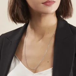 Histoire d'Or Chaîne Claudine Maille Forçat Argent Blanc