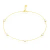 Histoire d'Or Chaîne De Cheville Akif Or Jaune Perle De Culture