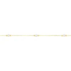 Histoire d'Or Chaîne De Cheville Akif Or Jaune Perle De Culture