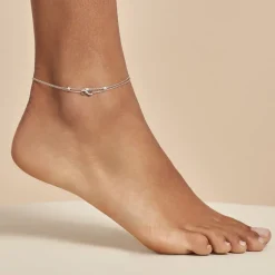 Histoire d'Or Chaîne De Cheville Aurelio Argent Blanc Oxyde De Zirconium