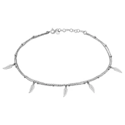 Chaîne De Cheville Azou Argent Blanc-Histoire d'Or