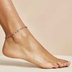 Histoire d'Or Chaîne De Cheville Carolaine Argent Blanc Oxyde De Zirconium