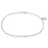 Histoire d'Or Chaîne De Cheville Laurelyn Maille Alternee 1/1 Argent Blanc
