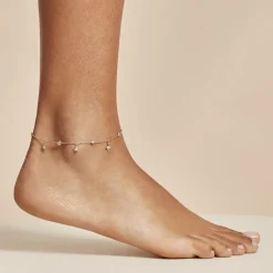 Histoire d'Or Chaîne De Cheville Lenka Plaqué Or Jaune Oxyde De Zirconium