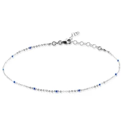 Histoire d'Or Chaîne De Cheville Sherie Argent Blanc