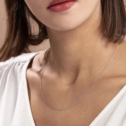 Chaîne Igoa Maille Forçat Diamantee Or Blanc-Histoire d'Or New