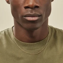 Histoire d'Or Chaîne Igoa Maille Forçat Diamantee Or Jaune