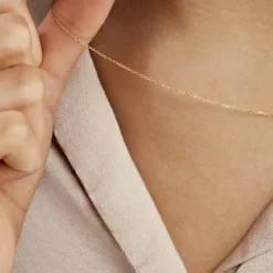 Histoire d'Or Chaîne Igoa Maille Forçat Diamantee