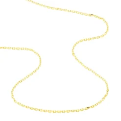 Histoire d'Or Chaîne Igoa Maille Forçat Diamantee Or Jaune