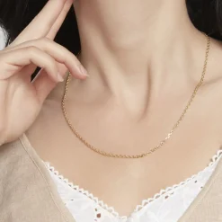 Histoire d'Or Chaîne Igoa Maille Forçat Diamantee Or Jaune