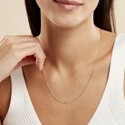 Chaîne Igoa Maille Forçat Diamantee Or Jaune-Histoire d'Or