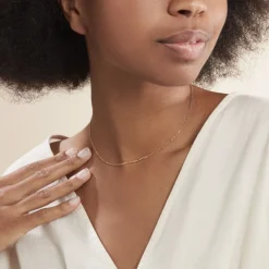 Histoire d'Or Chaîne Igoa Maille Forçat Diamantee Or Jaune