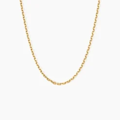 Chaîne Igoa Maille Forçat Diamantee Or Jaune-Histoire d'Or Hot