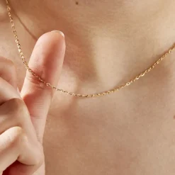 Histoire d'Or Chaîne Igoa Maille Forçat Diamantee Or Jaune