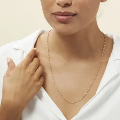 Histoire d'Or Chaîne Imanie Maille Singapour Or Jaune