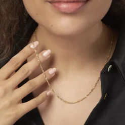 Chaîne Imanie Maille Singapour Or Jaune-Histoire d'Or Hot