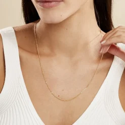 Chaîne Ixia Maille Gourmette Diamantee Or Jaune-Histoire d'Or Best