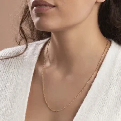 Histoire d'Or Chaîne Keyssie Maille Forçat Diamantée Or Jaune