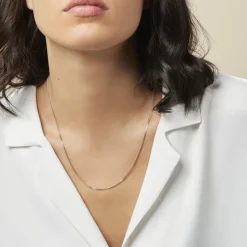 Histoire d'Or Chaîne Maille Gourmette Or Blanc