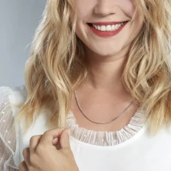 Histoire d'Or Chaîne Nairi Maille Gourmette Argent Blanc