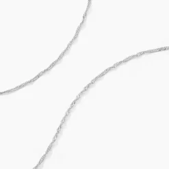 Chaîne Ons Maille Singapour Or Blanc-Histoire d'Or New