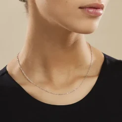 Chaîne Ons Maille Singapour Or Blanc-Histoire d'Or New