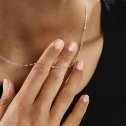 Chaîne Ons Maille Singapour Or Blanc-Histoire d'Or New