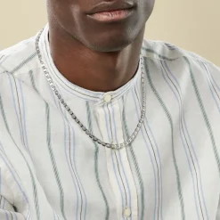 Histoire d'Or Chaîne Piato Marine Argent Blanc