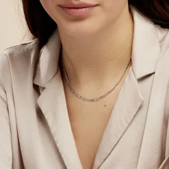 Histoire d'Or Chaîne Vivian Argent Blanc