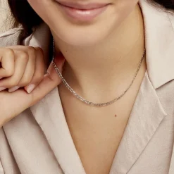 Histoire d'Or Chaîne Vivian Argent Blanc