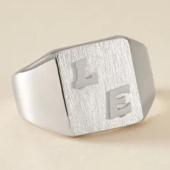 Histoire d'Or Chevaliere Argent Blanc Gringoire Carree