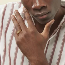 Chevaliere Or Jaune Diomedes Diamant-Histoire d'Or New