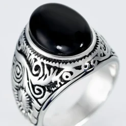 Histoire d'Or Chevaliere Zayn Acier Inoxydable Blanc Verre