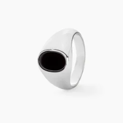 Histoire d'Or Chevalière Amaurie Argent Blanc Onyx