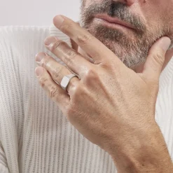 Chevalière Argent Blanc Charites-Histoire d'Or