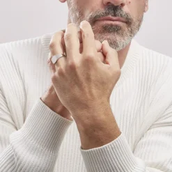 Chevalière Argent Blanc Charites-Histoire d'Or