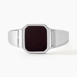 Histoire d'Or Chevalière Argent Blanc Djulian Email