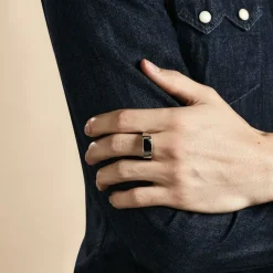 Histoire d'Or Chevalière Argent Blanc Python Email Et Oxyde De Zirconium