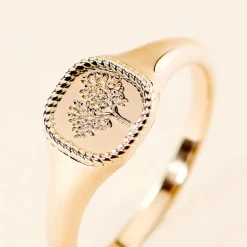 Chevalière Aviv Plaqué Or Jaune-Histoire d'Or Hot