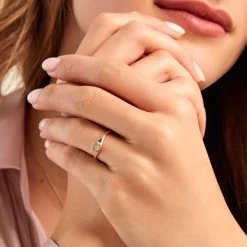 Histoire d'Or Chevalière Chauncey Or Jaune Oxyde De Zirconium