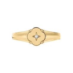 Chevalière Cosma Plaqué Or Jaune Oxyde De Zirconium-Histoire d'Or New