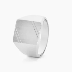 Histoire d'Or Chevalière Daniel Argent Blanc