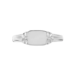 Histoire d'Or Chevalière Darian Argent Blanc